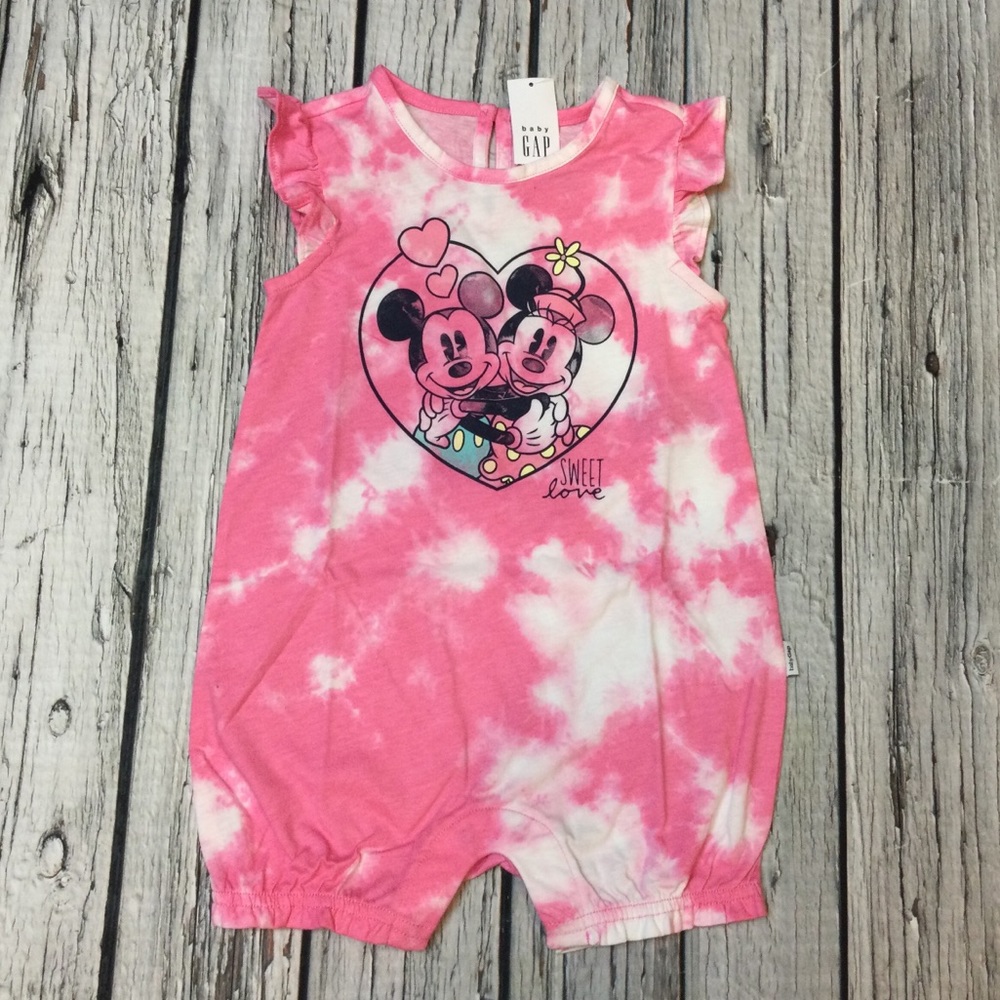Gap Girls 3 6 12 18 24 Mickey Mouse Shorts Romper